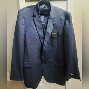 AWEARNESS Kenneth Cole Mens 52L Blue Wool Stretch Suit Jacket Blazer NWT